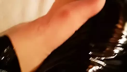 Shein parlak lateks pvc vinil kauçuk pantolon tozluk