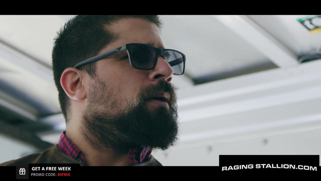 Bearded Trucker Raw Driiled By Hunk Employer