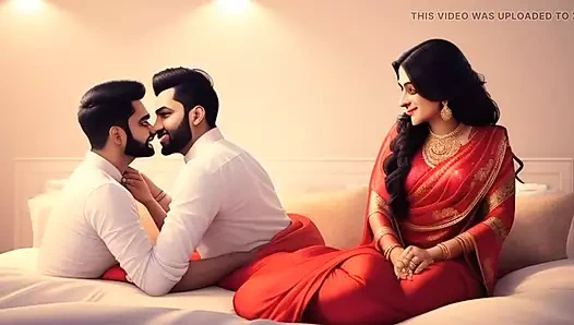 Hintli koca evli kadın çıplak sert seks oral seks yapıyor