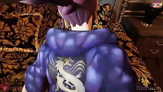 Akali arkadan sert sikiliyor