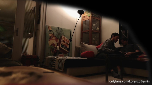 My grandfather caught us wanking! (gay couple handjob)