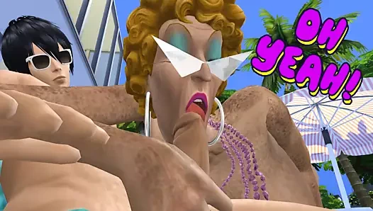 Büyükanne tedavi 2 - boynuzları uzaktayken - sims 4