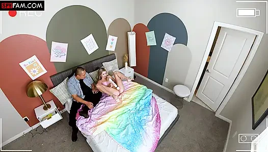 Stepdad Makes Stepdaughter Play With His Cock