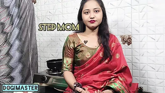 Hintli ev hanımı seks arkasında büyük yarak ve erkek arkadaşıyla yemek yapıyor