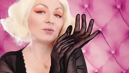 Joi videosu: arya grander tarafından fetiş eldivenlerinde mastürbasyon yapma talimatları