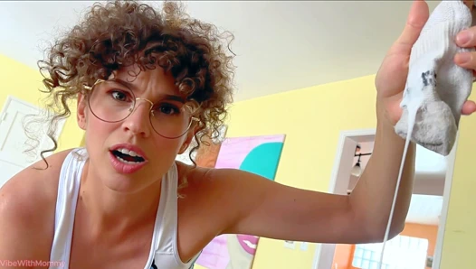 When She Finds Your Cum Sock and Catches Your Jerking Off