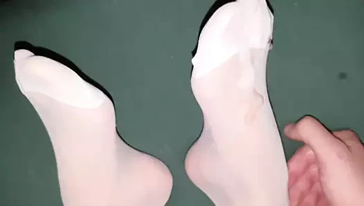 naylon ayak #8 üzerinde Cum