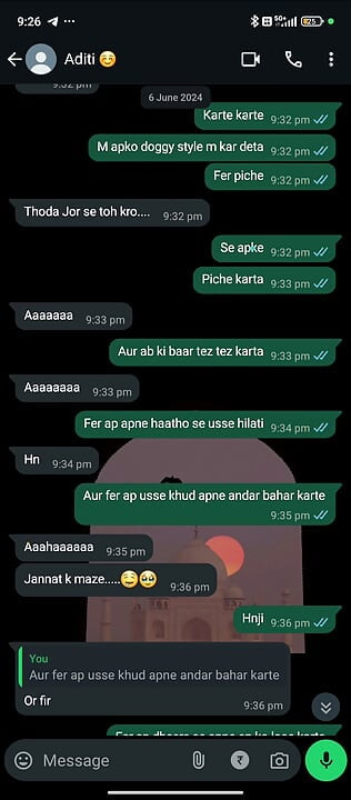 Girlfriend ke sath ki  chats on whatsapp Chut se nikla paani ladki ne liye maze