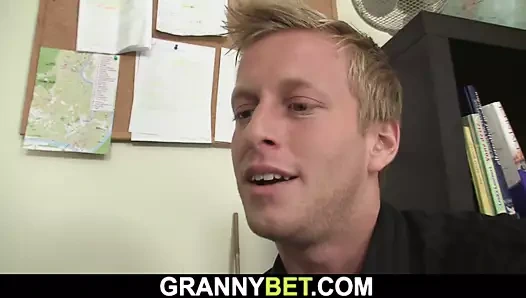 ofis olgun içinde beyaz çorap binme hoşlanır