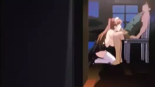 Genç bir hizmetçinin ağzına boşalmak