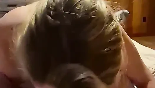 Cute Wife Gives Head and Gets a Mouthful of Cum