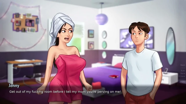 Üvey Kız Kardeş İç Çamaşırımı Alırken Yakaladı - Summertime Saga Bölüm 12
