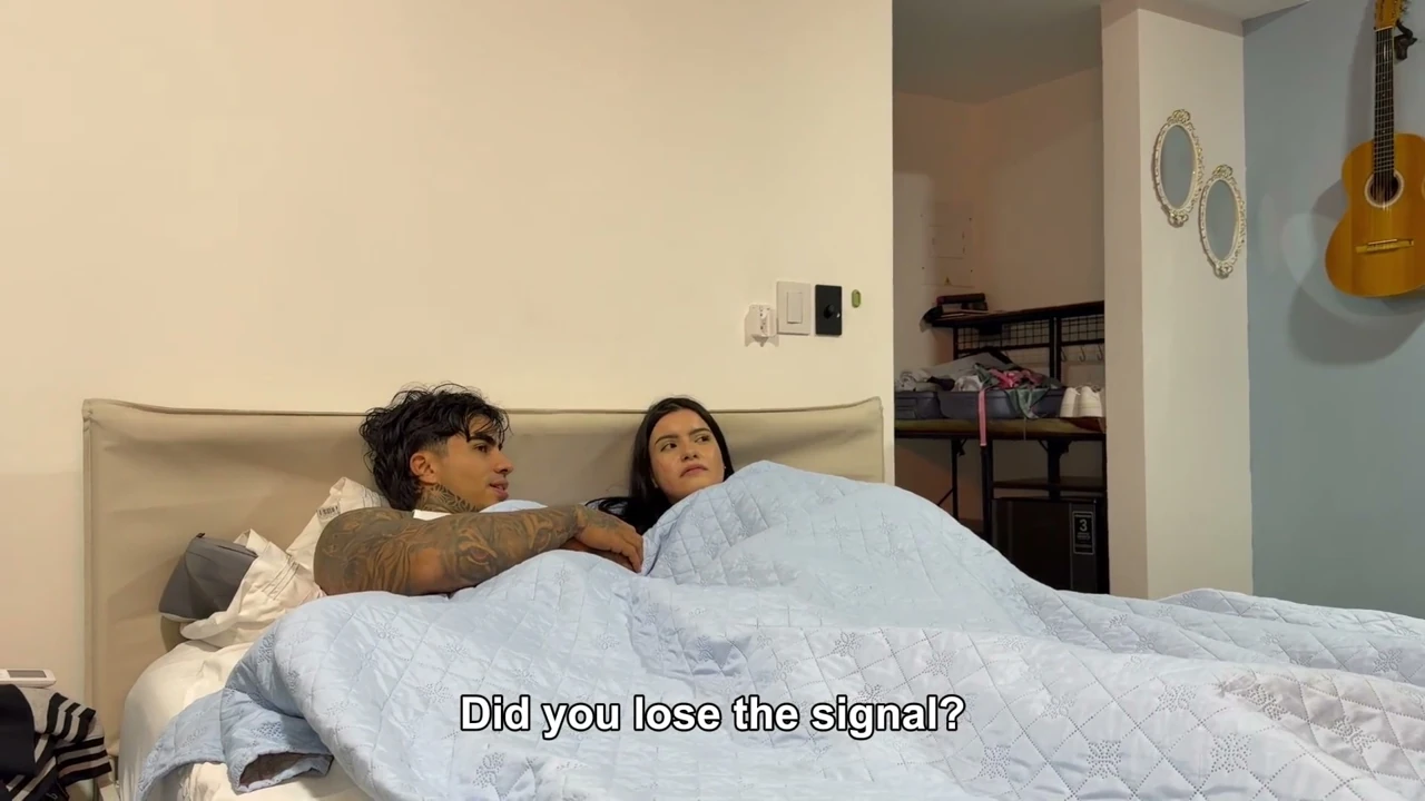 My girlfriend got a call from work… and her stepsister convinces me to fuck her