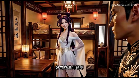 The purple-haired girl with two ponytails, with extremely smooth animation. Episode 3 AI-generated