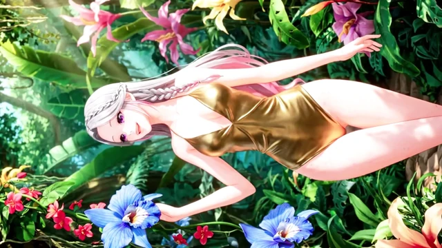 Güzel Anime Kızlarının Neşeli Günleri: Yaz Cenneti 3D Anime AI-Generated