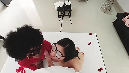 SECOND PART THREESOME WITH MY FRIEND .. First time with my friend I get nervous but I have a great time I love it