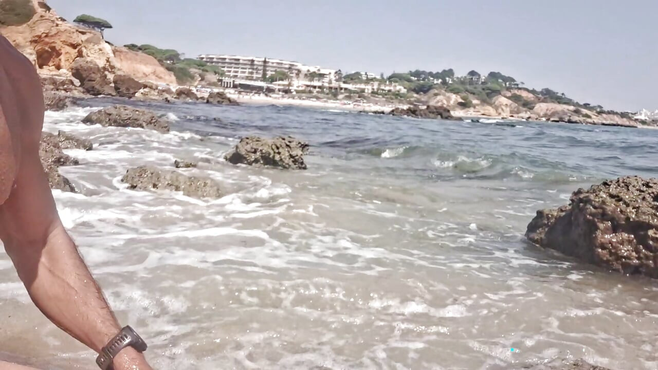 Risky Nude Beach Wank - Stripped Bare and Stroking Outdoors Where Anyone Can See