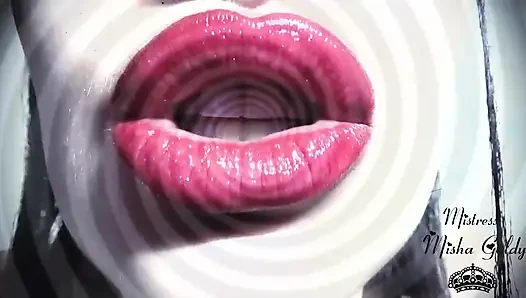 Pembe parlak sihirli dudaklarım