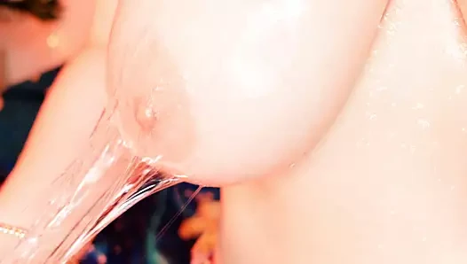 Islak ve dağınık fetiş joi geri sayım - diş tellerinde üstsüz milf