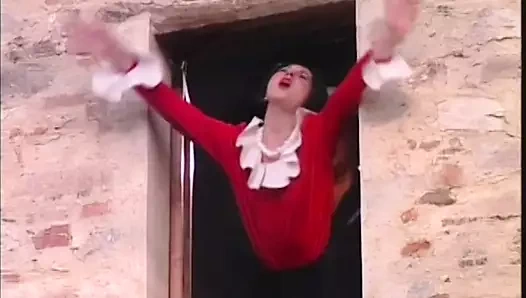 Seksi bir genç ile bahçede açık havada seks #1