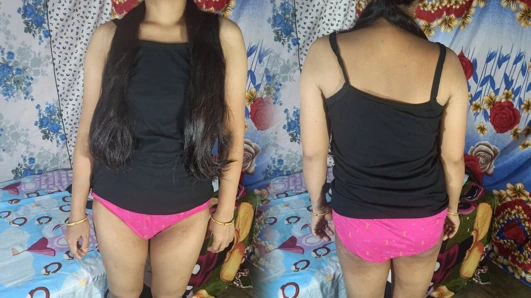 Hintli üniversiteli kız romantizmi ve domaltarak seks, kız arkadaşı domaltarak sikişirken saçından çekerek inliyor