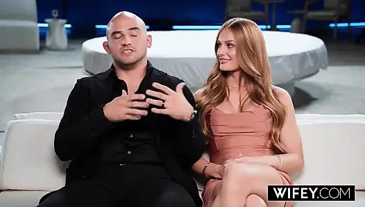 Evli kadın muhteşem kızıl saçlı ateşli evli kadın Jessi Rae Jason Luv'un büyük zenci yarağının her santimini alıyor