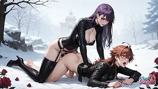 Snowy Rose ve döl sıçramış teslimiyet: orta yaşlı seksi kadının kışın dildo ziyafeti