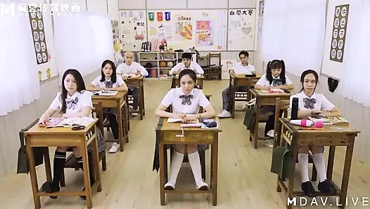 MDHS-0002 Madou Lisesi/Öğretmen ve Öğrenci 3P! Saçma bir Öğretmenler Günü hediyesi