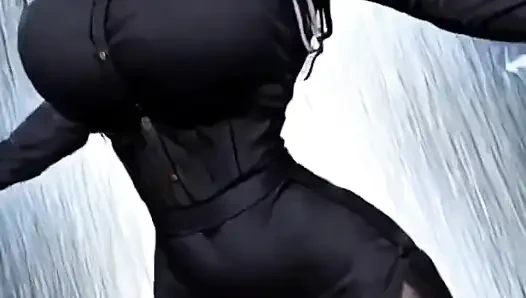 Sevimli polis memuru dans ediyor, ai animasyonu