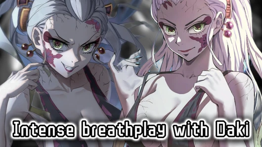 Try not to choke from Daki's powerful ribbons (Breathplay JOI)