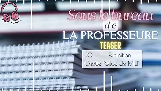 The teacher fingers herself under her desk - French audio JOI sexy teacher