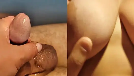 Yeni format yakın çekim videosu. Üvey kız kardeşim yağlanmış penisime mastürbasyon yaparken mükemmel doğal memelere dokunuyorum. Büyük boşalma.