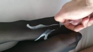 siyah naylon twinks üzerinde benim ayak