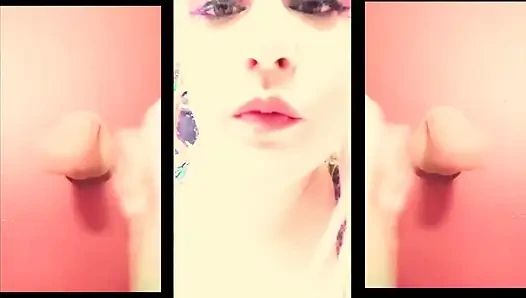 Kız arkadaşın seni pornoya bakarken yakaladı, bu yüzden sana tükürüyor ve sikini tokatlıyor konuşmadan