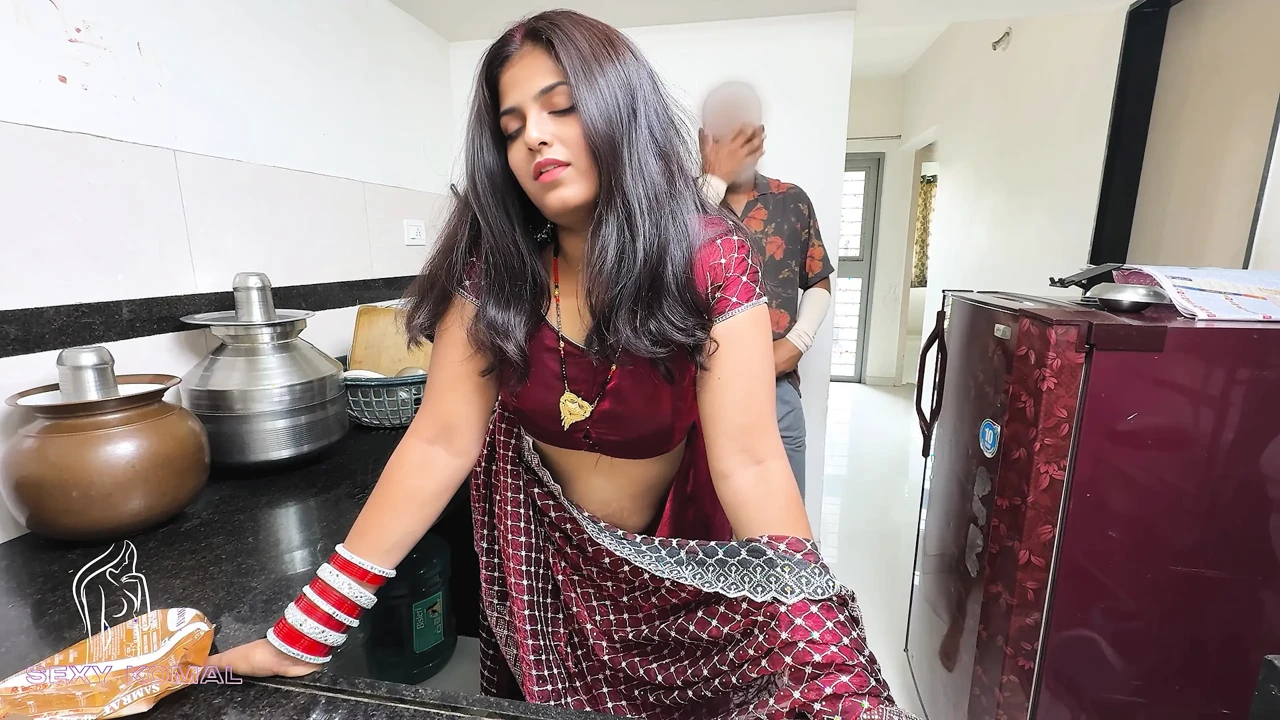 Soft || The newlywed bride was making pudding in the kitchen while her husband's brother-in-law secretly started fucking her.
