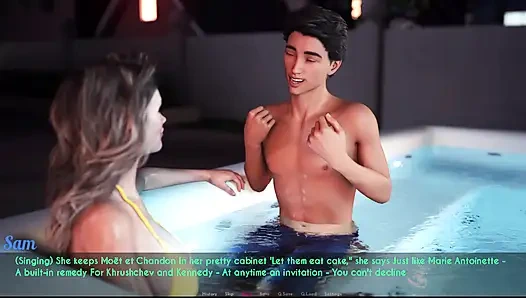 Awam Sophia ve Sam hottub'da vakit geçiriyor
