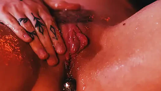 Sinematik 6k mastürbasyon, asmr orgazmı, tıkalı ve ıslak