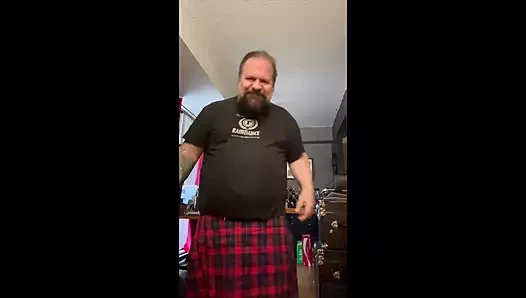 İskoç ayısı kilt içinde - büyük döl