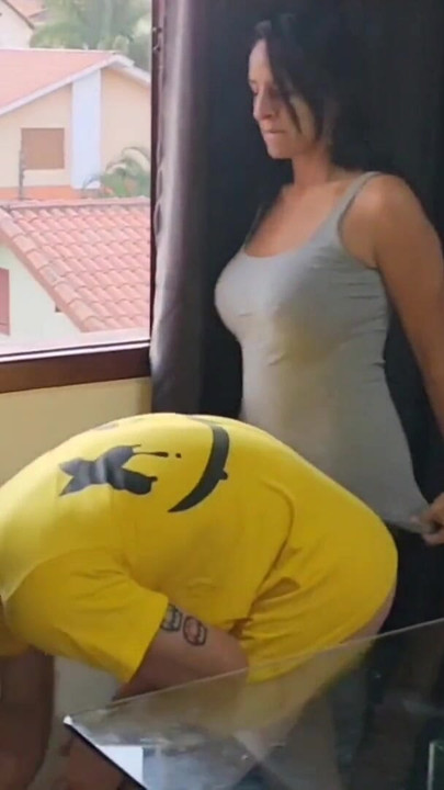 While the cuckold was mowing the lawn, his friend fucked me hot and still came inside me!! | Clip 2