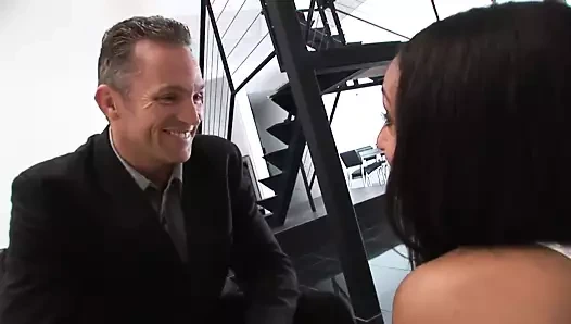 Damızlık alır azgın için the muhteşem abanoz temizleyici ve onu sikikleri