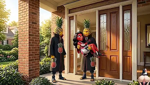 Meyve dizisi: bölüm 3 - sevimli çilekli kız ve ananas kızı şehvetli yapay zeka hentai'lerini paylaşıyor