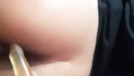 intento hacerle un dp a mi esposa pero esta muy apretado su culito