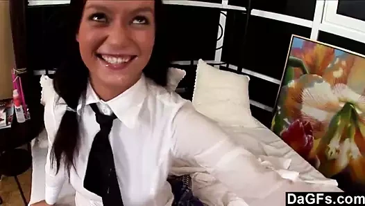 Liseli dört büyük orgazm dersi alır