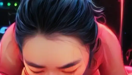 Gerçek hayattaki anime kız arkadaş büyük zenci yarağını emiyor - bakış açısı oral dölleme ile sakso