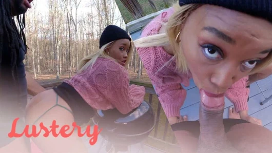 Siyah amatör porno yıldızları arka verandada azıyor - şehvet