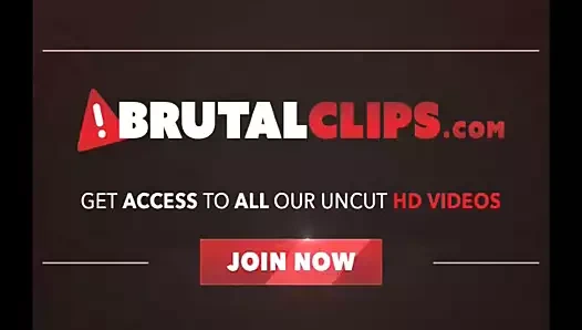 Brutalclips - facefucked ve bir kaşıkla beslenen jizz
