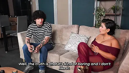 Busty stepmom knows how to teach her stepson to be a better student