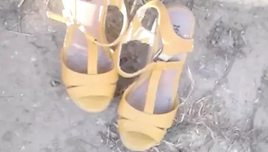 Arkadaşımın sarı mantar takozları