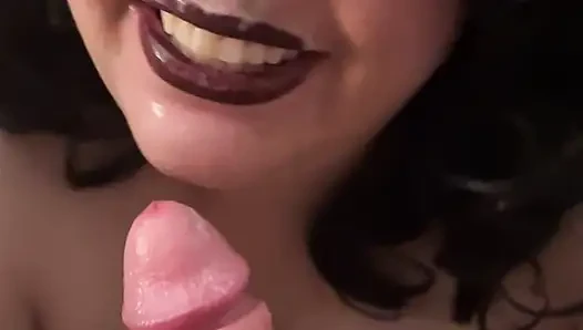 Gerçek çift ev yapımı oral seks! Ahegao Yüze boşalma