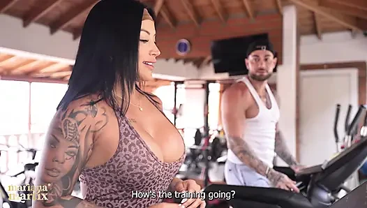 I saw him at the gym, he took me to his house for a massage and I ended up with his cock inside me - Mariana Martix & Dandy Love